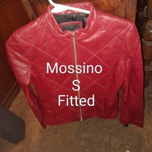 Mossino Leather Jacket Fitted Womens Size S